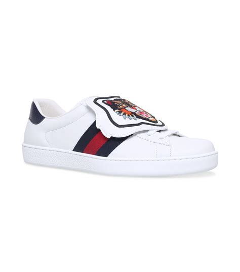 authentic mens gucci tiger white leather sneakers stripe gg|ace gg supreme Gucci.